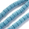Natural Lava Rock Beads Strands, Dyed, Column, Sky Blue, 10x10~10.5mm, Hole: 2mm, about 39 pcs/Strand, 15.35 inch(39 cm)