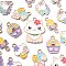 60Pcs 6 Styles Alloy Enamel Pendants, Light Gold, Moon Cross/Cat/Unicorn/Rainbow Cake/Cloud/Girl Charm, Lead Free & Cadmium Free, Mixed Color, 18~27.5x11~21.5x1.5mm, Hole: 1.8mm, 10pcs/style
