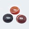Natural Striped Agate/Banded Agate Cabochons, Dyed, Half Round, 24.5x7~8mm