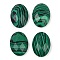 Synthetic Malachite Cabochons, Faceted, Oval, 18x13x6mm
