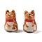 Hand-Painted Porcelain Beads, Animal, Dog, 20x12.5~13x13.5mm, Hole: 1.8mm