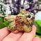 Natural Unakite Carved Figurines Statues for Home Desktop Decoration, Dragon, 40mm