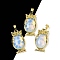 Opalite Pendant, with Brass Findings,  Lead Free & Cadmium Free, Long-Lasting Plated, Owl, 28.5x15.5x7mm, Hole: 5x8mm