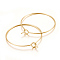 316 Surgical Stainless Steel Wine Glass Charms Rings, Hoop Earring Findings, DIY Material for Basketball Wives Hoop Earrings, Real 18K Gold Plated, 25x29x0.7mm, 21 Gauge
