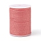 Round Waxed Polyester Cord, Taiwan Waxed Cord, Twisted Cord, Light Coral, 1mm, about 12.02 yards(11m)/roll