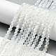 Имитация нефрита гальванических бисер пряди GLAA-F029-J4mm-A05-4