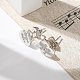 Серьги-гвоздики из латуни с микропаве из прозрачного кубического циркония EJEW-K299-01P-H-2