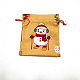 Рождественские мешочки с кулиской из ткани с принтом XMAS-PW0001-235C-1