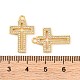 Латунные микропаве прозрачные подвески с фианитом KK-U017-09C-G-3