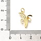 Латунные микропаве прозрачные подвески с фианитом KK-L225-004G-02-3