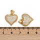Латунные микропаве прозрачные подвески с фианитом ZIRC-I367-13G-04-3