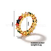 Элегантное и стильное красочное кольцо-сетка со стразами ZP8205-2