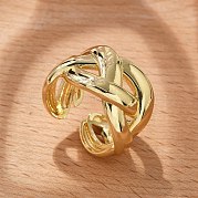 Латунные манжеты кольца перста RJEW-C120-14G