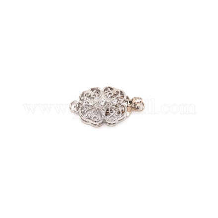 Латунь горный хрусталь коробка застежками KK-WH0045-05P-1