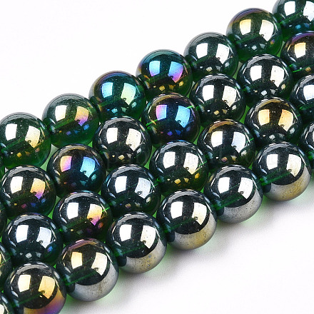 Гальванизируйте прозрачное стекло бисер нитей GLAA-T032-T10mm-AB22-1
