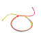 Multi-strand Fibre Wax Threads Braided Bracelet, Adjustable Cord Bracelet, Colorful