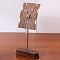 Rectangle Shaped Wood Necklace Organizer Display Racks, with Brass Findings, for Necklaces, Saddle Brown, 8.4x1.6x17cm
