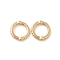 Brass Micro Pave Clear Cubic Zirconia Bead Frame, Round Ring, Cadmium Free & Nickel Free & Lead Free, Real 18K Gold Plated, 12x1.5~2mm, Hole: 1mm, Inner diameter: 8.5mm
