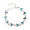 Yin Yang Eight Diagrams Bracelet DIY Abalone Shell Bracelet Jewelry - Straight, Teal