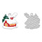 Rack Plating Alloy Enamel Pendants, Cadmium Free & Lead Free, Christmas Style, House, Platinum, 22x19x1mm, Hole: 1.6mm