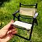 Plastic with Canvas Mini Camping Chair Model, Micro Landscape Dollhouse Accessories, Pretending Prop Decorations, Black, 123x110x128mm