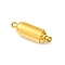 304 Stainless Steel Magnetic Clasps, Column, Ion Plating(IP), Golden, 22.5x7.5x7.5mm, Hole: 1.4mm
