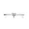 Brass Micro Pave Cubic Zirconia Finger Rings for Women, Heart, Platinum, US Size 7(17.3mm)