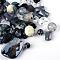 Acrylic Beads, Mixed Shapes, Dark Slate Gray, 5.5~28x6~20x3~11mm, Hole: 1~5mm
