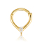 925 Sterling Silver Micro Pave Cubic Zirconia Hoop Earrings, with S925 Stamp, Golden, Teardrop: 3mm long
