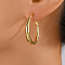 Brass Large Hoop Earrings for Women, Ring