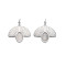 304 Stainless Steel Pendant Enamel Settings, with Jump Rings, Hand Fan, Stainless Steel Color, 20x20x2.5mm, Jump Ring: 4x0.5mm, 2.5mm inner diameter