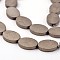 Electroplate Non-magnetic Synthetic Hematite Beads Strands, Frosted, Oval, Antique Bronze Plated, 14x10x3mm, Hole: 1mm, about 29pcs/strand, 15.7 inch
