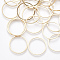 Brass Linking Rings, Nickel Free, Light Gold, 16x1mm, Inner Diameter: 14.5mm