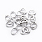 Tarnish Resistant 201 Stainless Steel Linking Rings, Oval, Stainless Steel Color, 17.5x12x1mm