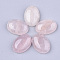 Natural Rose Quartz Cabochons, Oval, 24~26x17~19x6~7mm