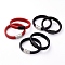 Unisex Leather Cord Weave Bracelets, with 304 Stainless Steel Magnetic Clasps, Mixed Color, 8-1/4 inch(21cm), 12x6mm