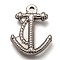 Tarnish Resistant 304 Stainless Steel Pendants, Anchor, Stainless Steel Color, 23.5x18.5x3.5mm, Hole: 1.5mm