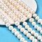 Natural Cultured Freshwater Pearl Beads Strands, Potato, Grade 3A++, Snow, 10~11mm, Hole: 0.7mm, about 34pcs/strand, 13.58~13.78 inch(34.5~35cm)