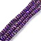 Natural Imperial Jasper Beads Strands, Dyed, Rondelle, Purple, 8x5mm, Hole: 0.7mm, about 80~84pcs/strand, 15.94~16.14 inch(40.5~41cm)
