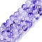 Dyed Natural White Jade Beads Strands, Two Tone, Round, Medium Slate Blue, 4.5x4~4.5mm, Hole: 0.8mm, about 90~91pcs/strand, 14.76~14.92''(37.5~37.9cm)