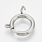 Tarnish Resistant 304 Stainless Steel Spring Ring Clasps, Ring, Stainless Steel Color, 9x6x1.5mm, Hole: 1.8mm