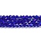 Transparent Electroplate Glass Beads Strands, AB Color Plated, Faceted, Bicone, Dark Blue, 3.5~3.8x3mm, Hole: 0.8mm, about 107~110pcs/strand, 32.5~34cm