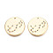 Brass Micro Pave Cubic Zirconia Pendants, Real 18K Gold Plated, Flat Round with Constellation, Cadmium Free & Nickel Free & Lead Free, Clear, 20x2mm, Hole: 1.5mm