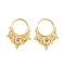 Rack Plating Brass Cubic Zirconia Earrings, Cadmium Free & Lead Free, Long-Lasting Plated, Hoop Earrings, Real 18K Gold Plated, 20x16mm