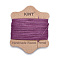 Waxed Nylon Cord, Purple, 0.65mm, about 21.87 yards(20m)/card