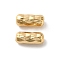Brass Beads, Textured Column, Cadmium Free & Lead Free, Real 24K Gold Plated, 9x4mm, Hole: 2mm
