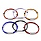 Tarnish Resistant Stainless Steel Twist Rope Bangles, with 304 Stainless Steel Magnetic Clasps for Women Men, Mixed Color, Stainless Steel Color, 8-1/4 inch(20.8cm), 6~9mm