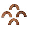 Walnut Wood Pendants, Saddle Brown, 21x33.5x2.5mm, Hole: 1.8mm