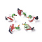 Handmade Lampwork Pendants, Mandarin Duck, Colorful, 23~26x12~13x17~18mm, Hole: 2~4mm