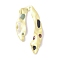 Brass Enamel Pendants, for Earring Accesssories, Nuggets
Electroplate, Golden, 49x25x3.5mm, Hole: 1.6mm